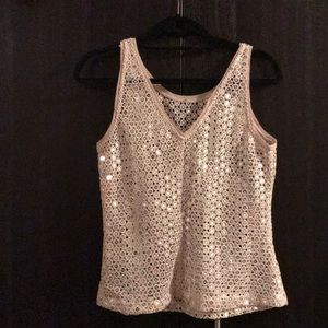 White House Black Market Camisole Small Sequin